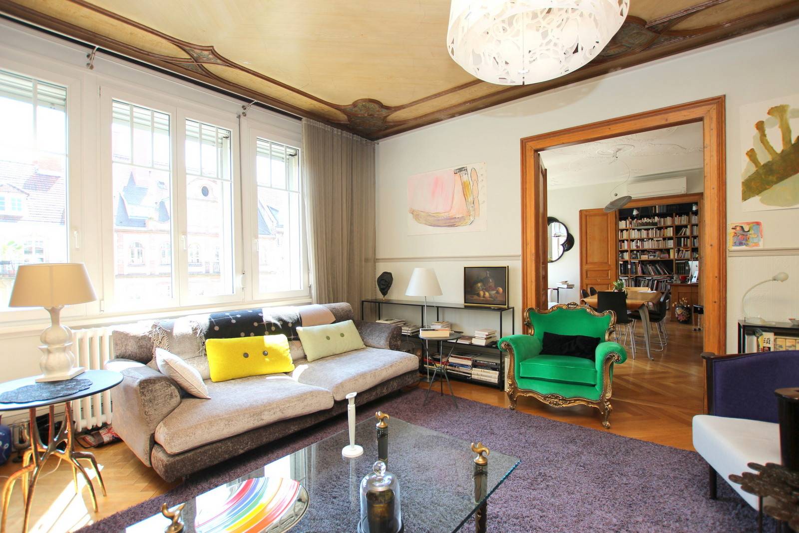 VENDU - Strasbourg, au cœur de la Neustadt, appartement 4 pièces, étage élevé, ascenseur, balcons.