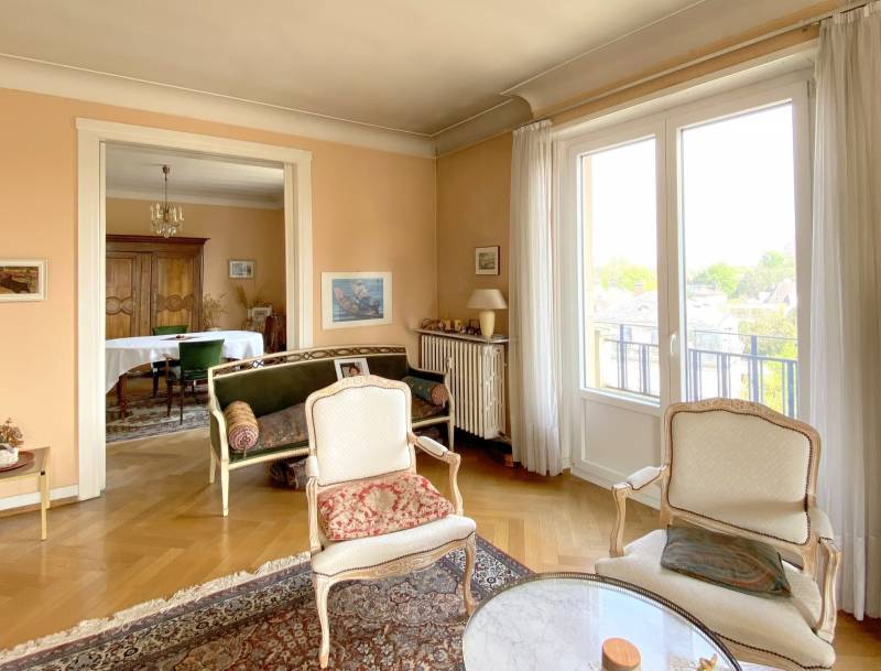 VUE  IMPRENABLE ORANGERIE - APP. 165 M² GRANDS BALCONS + CHAMBRE DE BONNE 13 M²- DERNIER ETAGE ASCENSEUR - IMMEUBLE BOURGEOIS